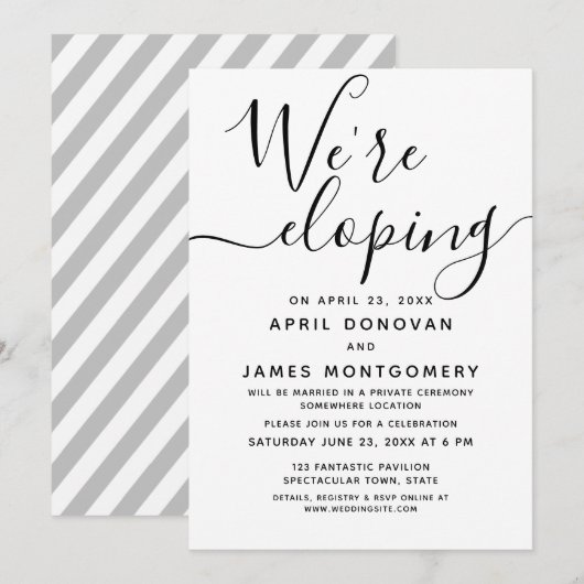 We zijn bezig met het uitvinden van Typografie Wed Kaart (Voorkant / Achterkant)