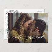 We zijn bezig met moderne foto  aankondigingskaart (Voorkant / Achterkant)