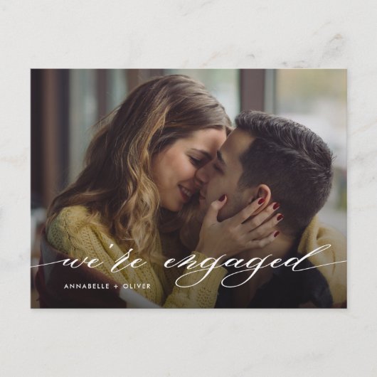 We zijn bezig met moderne foto  aankondigingskaart (Voorkant)