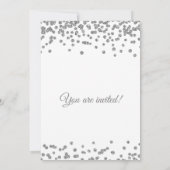 We zijn bezig. Silver Glitter Confetti Kaart (Achterkant)