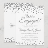 We zijn bezig. Silver Glitter Confetti Kaart (Voorkant / Achterkant)