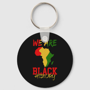 We Zijn Black History Month Afrika Kaart Afro-Amer Sleutelhanger