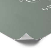 We zijn blij dat je hier bent Boho Green Wedding W Poster (Hoek)