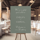 We zijn blij dat je hier bent Boho Green Wedding W Poster