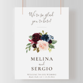 We zijn blij dat je hier bent Classic Wedding Welc Poster