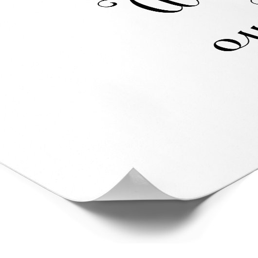 We zijn blij dat je hier bent Classic Wedding Welc Poster (Hoek)