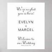 We zijn blij dat je hier bent Classic Wedding Welc Poster (Voorkant)
