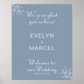 We zijn blij dat je hier bent, Dusty Blue Wedding  Poster (Voorkant)