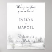 We zijn blij dat je hier de Winter Wedding Welcome Poster (Voorkant)