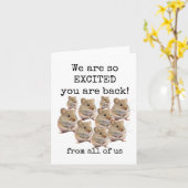 We zijn blij dat je terug bent, van ons allemaal kaart (Gele Bloem)