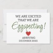 We zijn blij dat we een zwangerschap verwachten aankondiging (Voorkant)