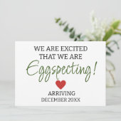 We zijn blij dat we een zwangerschap verwachten aankondiging (Staand voorkant)