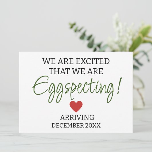 We zijn blij dat we een zwangerschap verwachten aankondiging (Staand voorkant)