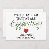 We zijn blij dat we een zwangerschap verwachten aankondiging (Voorkant / Achterkant)