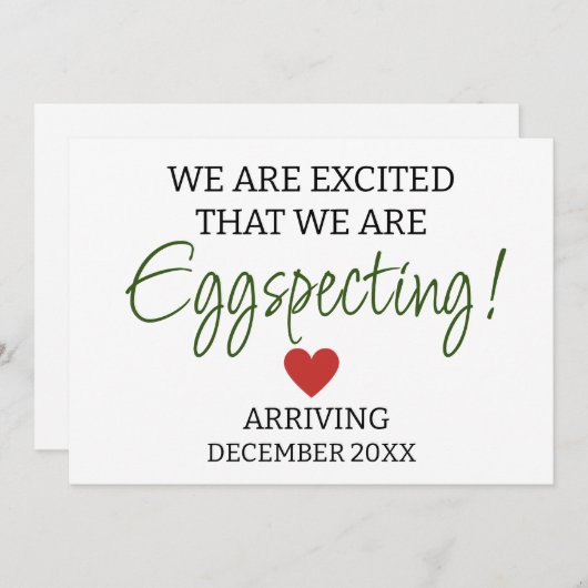 We zijn blij dat we een zwangerschap verwachten aankondiging (Voorkant / Achterkant)