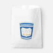 We zijn blij dat we jullie een blauwe Griekse koff Bedankzakje (Voorkant)