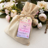 We zijn blij om u te ontmoeten vlinder Baby shower Cadeaulabel