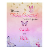 We zijn blij om u te ontmoeten vlinder Baby shower Perfect Poster (Voorkant)