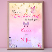 We zijn blij om u te ontmoeten vlinder Baby shower Perfect Poster