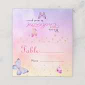 We zijn blij om u te ontmoeten vlinder Baby shower Plaatskaartje (Buitenkant ongevouwen)