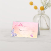 We zijn blij om u te ontmoeten vlinder Baby shower Plaatskaartje (Voorkant)