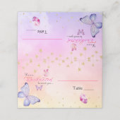 We zijn blij om u te ontmoeten vlinder Baby shower Plaatskaartje (Buitenkant ongevouwen)