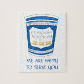 We zijn blij u de Griekse koffiebeker Puzzle te di Legpuzzel (Verticaal)