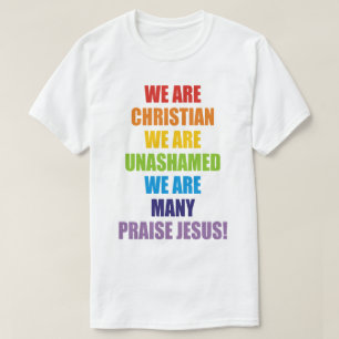 WE ZIJN CHRISTELIJK DAT WE VEEL ZIJN T-SHIRT