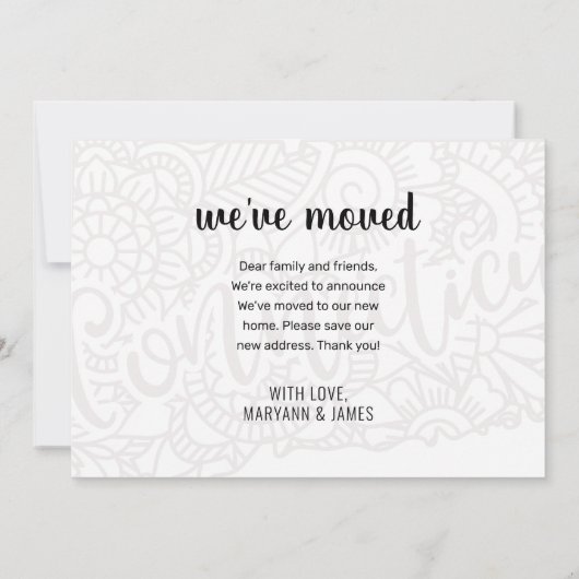 We zijn Connecticut State Floral Mandala Home verh Aankondiging (Achterkant)