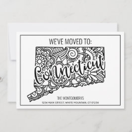 We zijn Connecticut State Floral Mandala Home verh Aankondiging