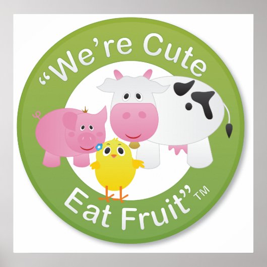 We zijn Cute, Eat Fruit Print (Voorkant)