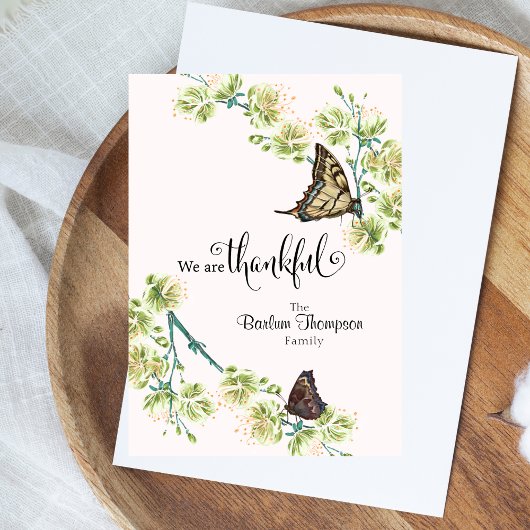 We zijn dankbaar dat Butterflies bedankt Kaart