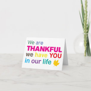 We zijn dankbaar - Thanksgiving Groeten Feestdagen Kaart