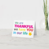 We zijn dankbaar - Thanksgiving Groeten Feestdagen Kaart (Voorkant)