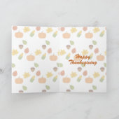 We zijn dankbaar voor jullie Thanksgiving-feestkaa Kaart (Binnen)