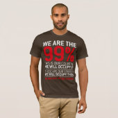 We zijn de 99% - 99% bezetten wandstraat t-shirt (Voorkant volledig)