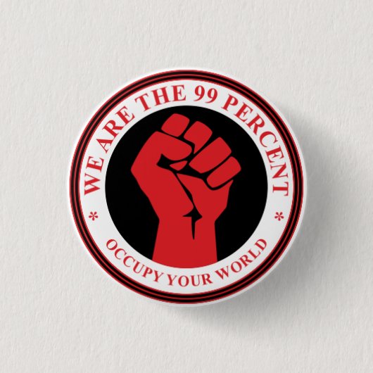 We zijn de 99 procent ronde button 3,2 cm (Voorkant)