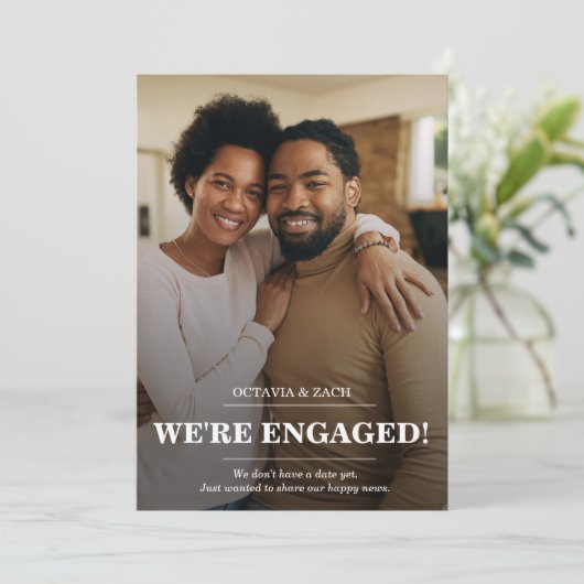 We zijn de Aankondiging van het Foto Verloving. (Staand voorkant)