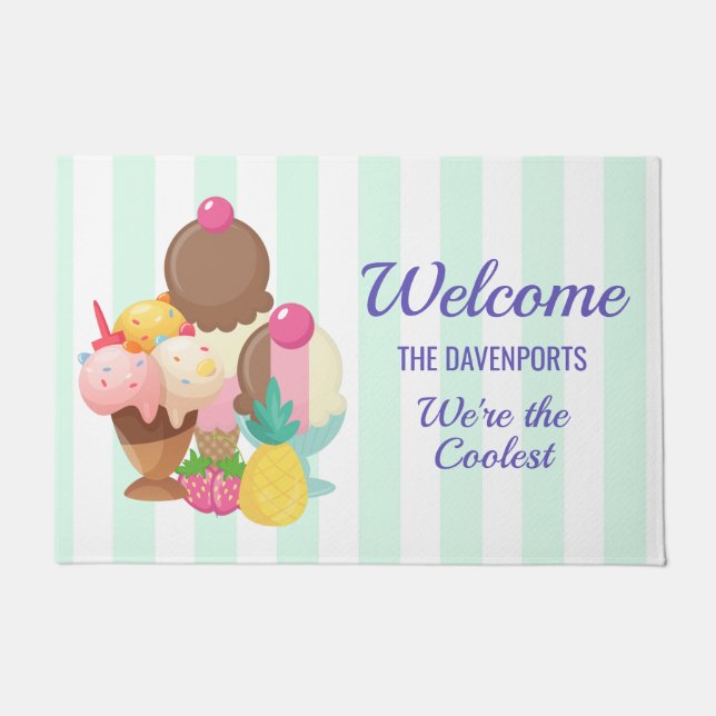 We zijn de coolste ijsjes welkom deurmat (Voorkant)