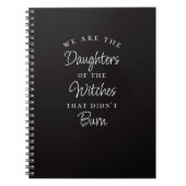 We zijn de dochters van heksen die je niet kon ver notitieboek (Voorkant)