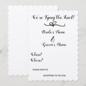 We zijn de knoop aan het binden. kaart (Voorkant / Achterkant)