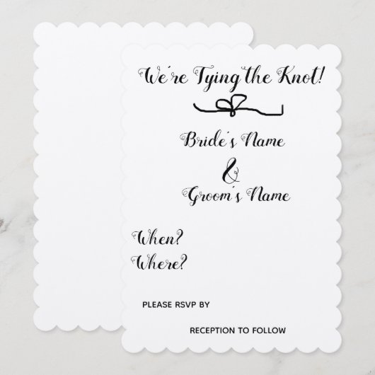 We zijn de knoop aan het binden. kaart (Voorkant / Achterkant)