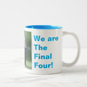 We zijn de laatste vier minivarkens tweekleurige koffiemok