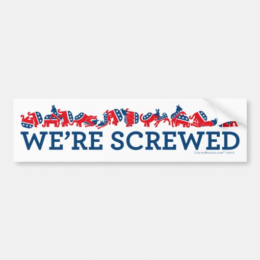 We zijn de pineut bumpersticker (Voorkant)