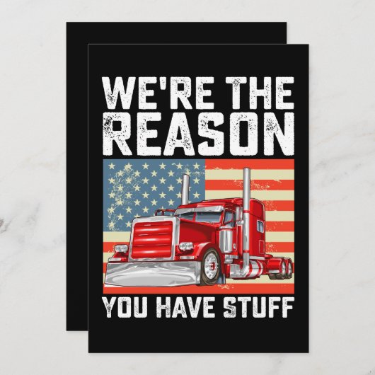 We zijn de reden dat je een vrachtwagenchauffeur h kaart (Voorkant / Achterkant)