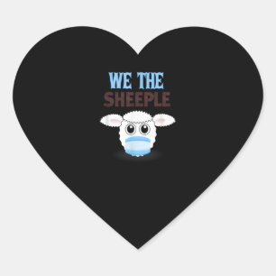 We zijn de schaapskop   Vreemde schapen met gezich Hart Sticker