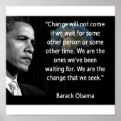 We zijn de verandering die we zoeken poster (Voorkant)