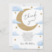 We zijn dolblij Boho Celestial Baby Shower Bedankkaart (Voorkant)