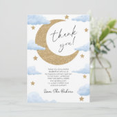 We zijn dolblij Boho Celestial Baby Shower Bedankkaart (Staand voorkant)