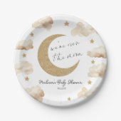 We zijn dolblij Boho Celestial Baby Shower Papieren Bordje (Voorkant)